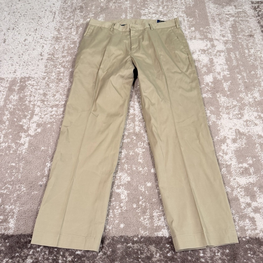 Polo Ralph Lauren Performance Chino Pants Mens 34x30 Tan Khaki Stretch Fit